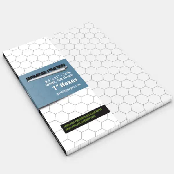 Gaming Paper: Singles White 1’’ Hexagon - Gaming Paper - Accessories