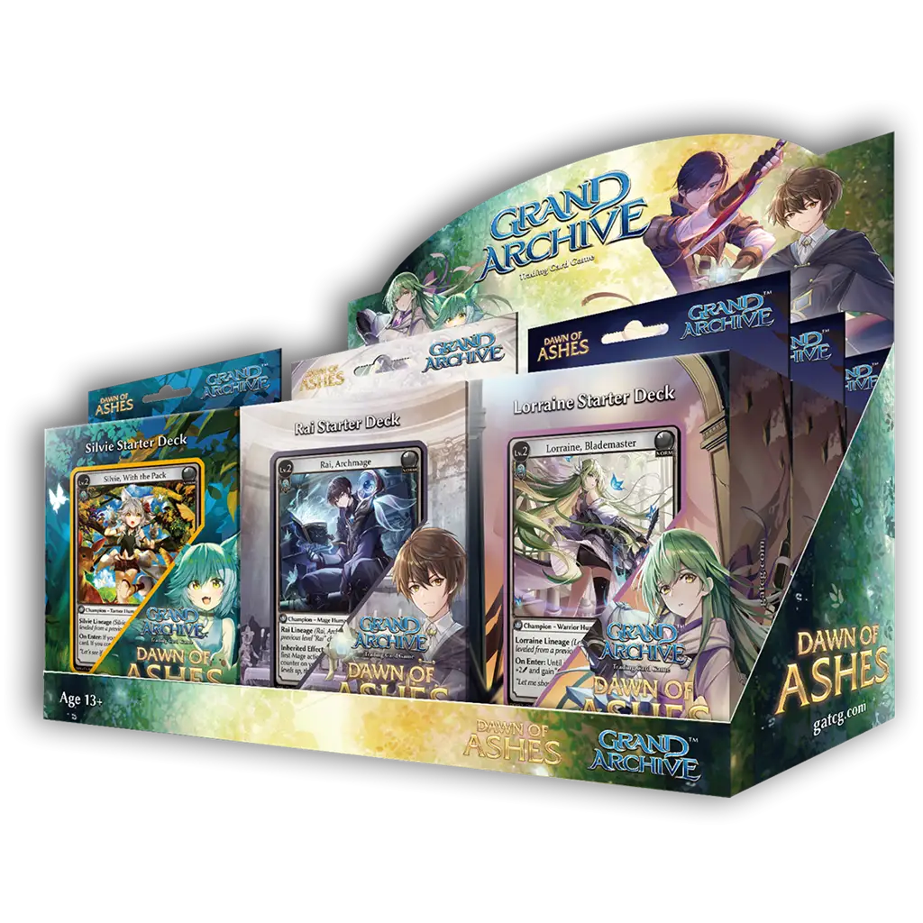 Grand Archive TCG: Dawn of Ashes - Starter Deck Display (9 Decks) - Weebs of the Shore - Card Games