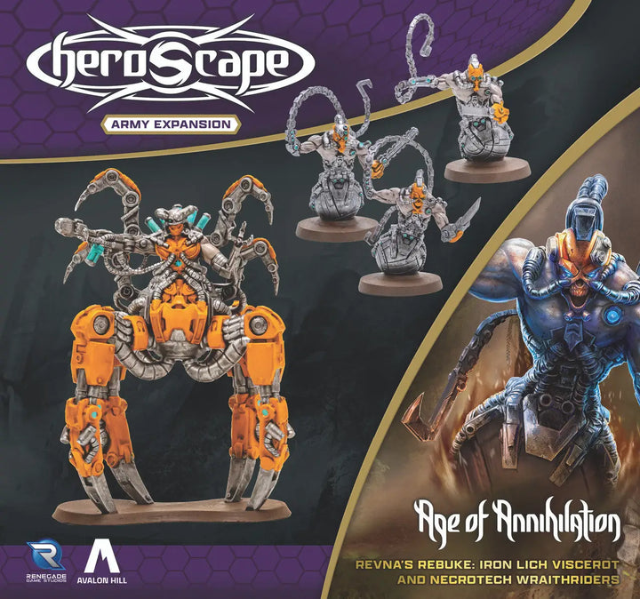 HeroScape: Revnas Rebuke - Iron Lich Viscerot & Necrotech Wraithriders (EN) - Renegade Game Studios - Miniature Games