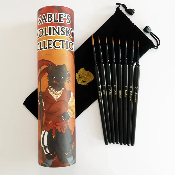 Kolinsky Sable: Brush Set (8 Pieces) - Chronicle Cards - Accessories