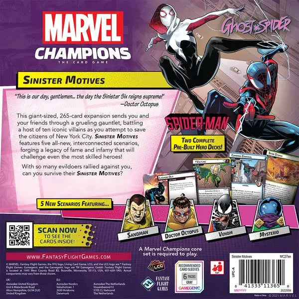 Marvel Champions: Sinister Motives (EN) - Fantasy Flight Games - Card Games