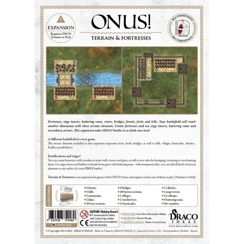 Onus!: Terrains & Fortresses (EN) - Draco Ideas - Board Games