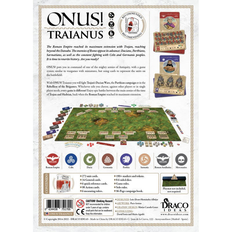 Onus!: Traianus (EN) - Draco Ideas - Board Games