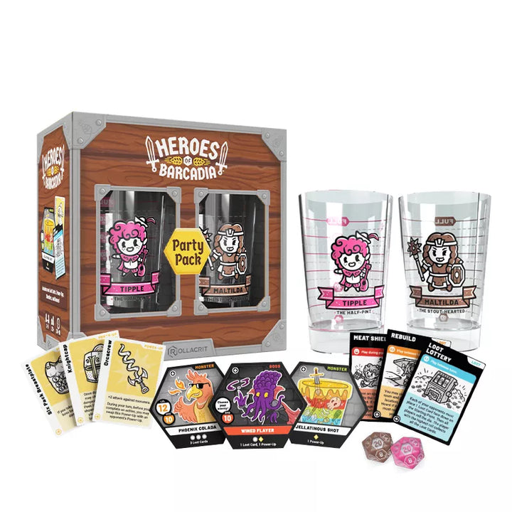 Heroes of Barcadia: Party Pack - Glass Set (EN) - Rollacrit - Board Games