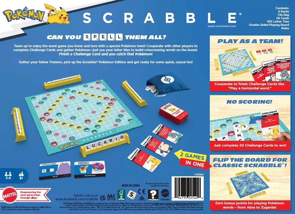 Scrabble: Pokemon (EN) - Mattel - Board Games