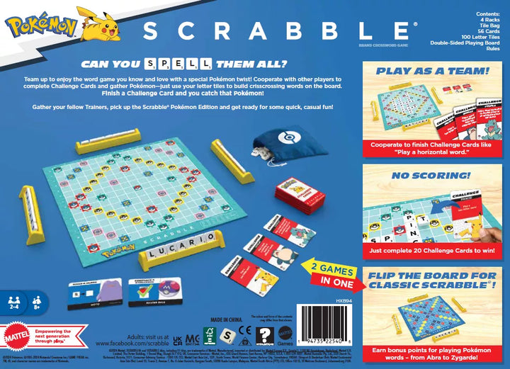 Scrabble: Pokemon (EN) - Mattel - Board Games