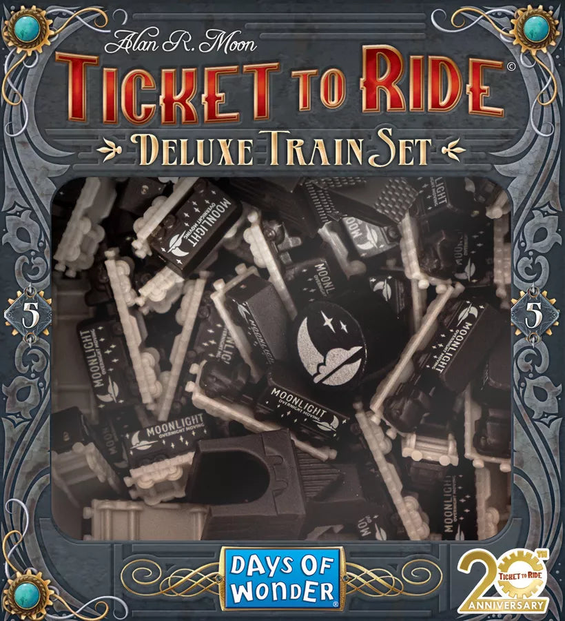 Ticket to Ride: Deluxe Train Set - Flatcar with Semi-Trailer Truck - 20th Anniversary - Days of Wonder - Board Games