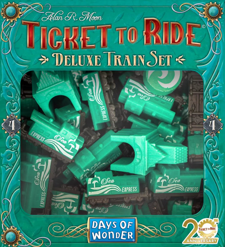 Ticket to Ride: Deluxe Train Set - Green Caboose - 20th Anniversary - Days of Wonder - Board Games