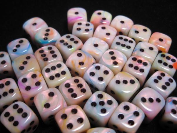 Chessex: Festive - Circus/Black - 12mm d6 - Dice Block (36) - Chessex - Accessories