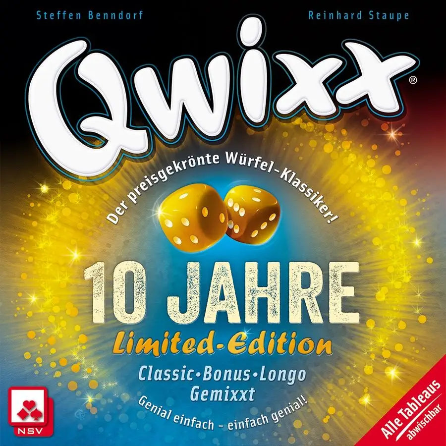 Qwixx 10 Jahre Edition (DE/FR/IT) - Nürnberger - Board Games