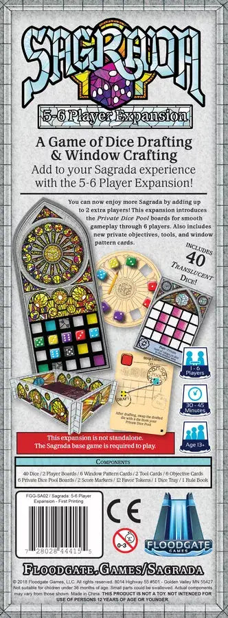 Sagrada: 5-6 Player Expansion (EN) - FloodGate Games - Board Games