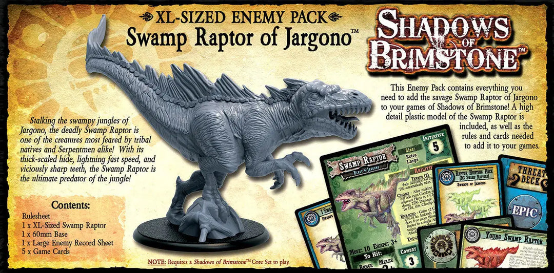 Shadows of Brimstone: Swamp Raptor of Jargono (EN) - Flying Frog Productions - Board Games