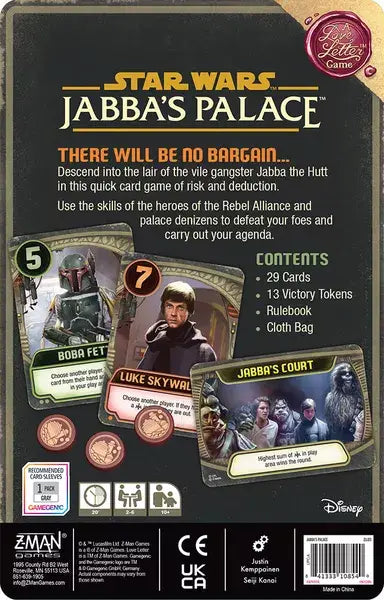 Star Wars: Jabbas Palace - A Love Letter Game (EN) - Z Man Games - Board Games