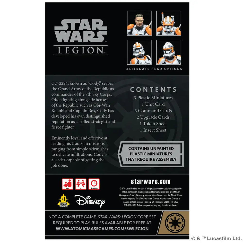 Star Wars: Legion - Clone Commander Cody Commander (EN) - Atomic Mass Games - Miniature Games