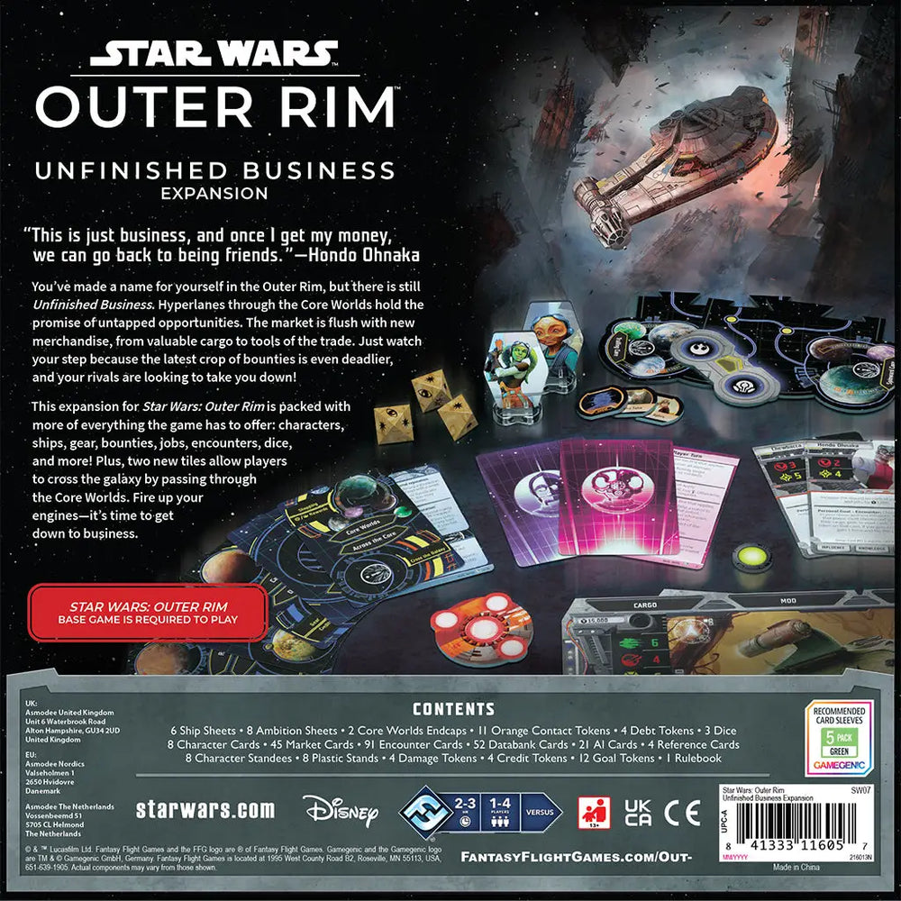 Star Wars: Outer Rim Unfinished Business (EN) - Fantasy Flight Games - Board Games