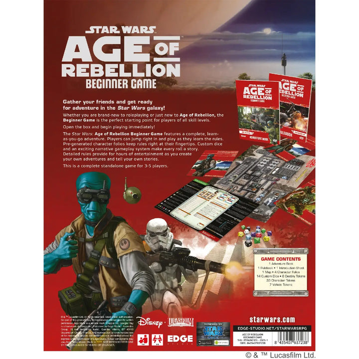 Star Wars RPG: Age of Rebellion - Beginner Game (EN) - Edge Studios - Roleplaying Games