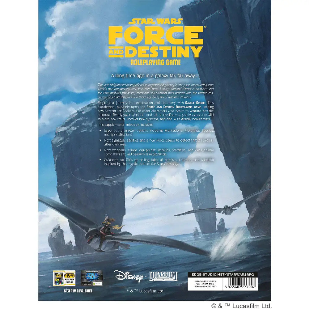 Star Wars RPG: Force and Destiny - Savage Spirits (EN) - Edge Studios - Roleplaying Games