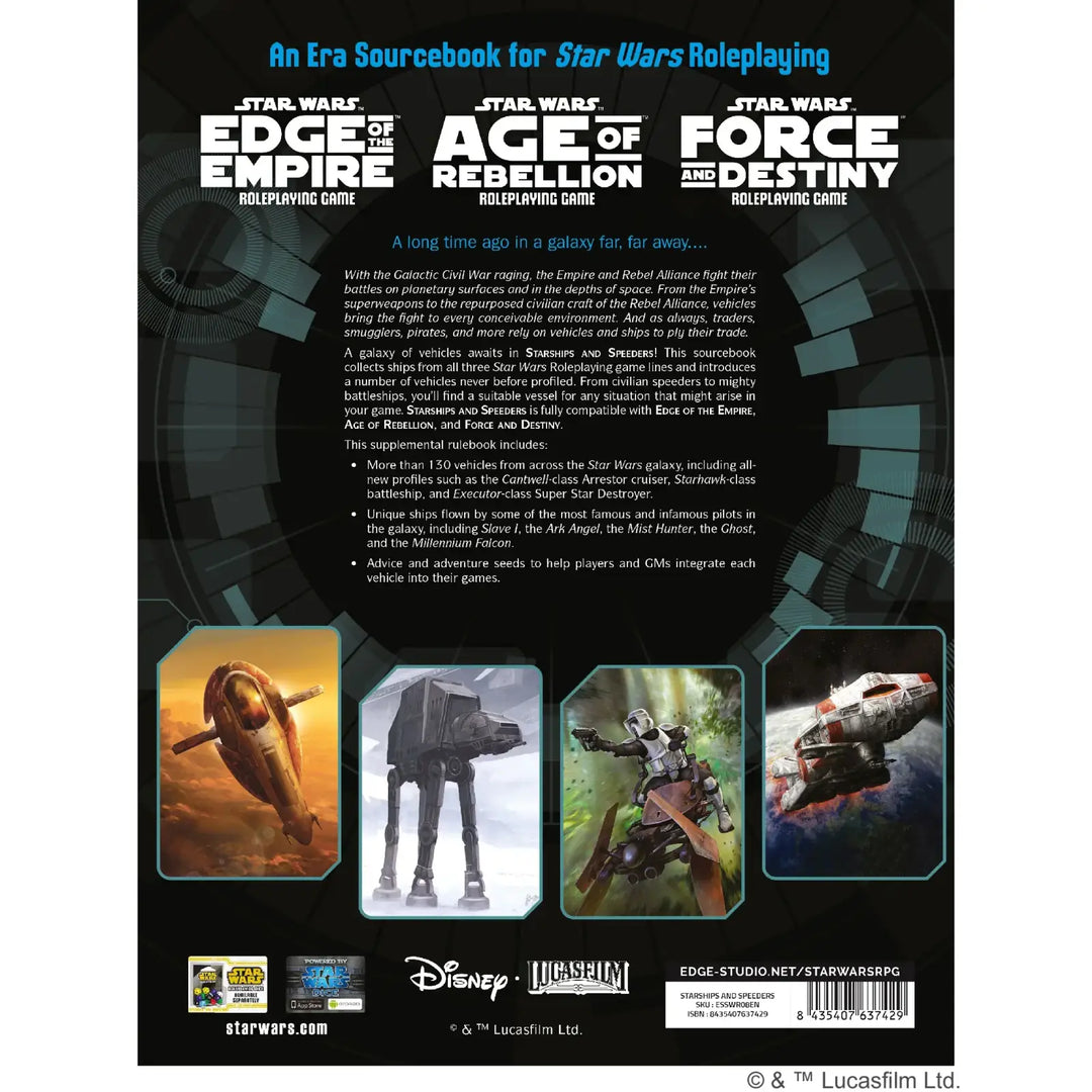 Star Wars RPG: Starships and Speeders (EN) - Edge Studios - Roleplaying Games