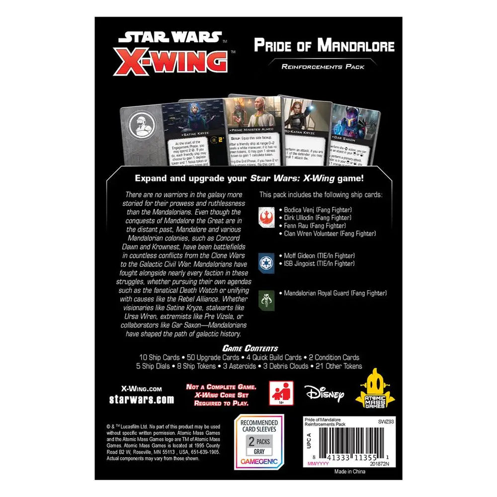 Star Wars X-Wing: Second Edition - Pride of Mandalore Card Pack (EN) - Atomic Mass Games - Miniature Games