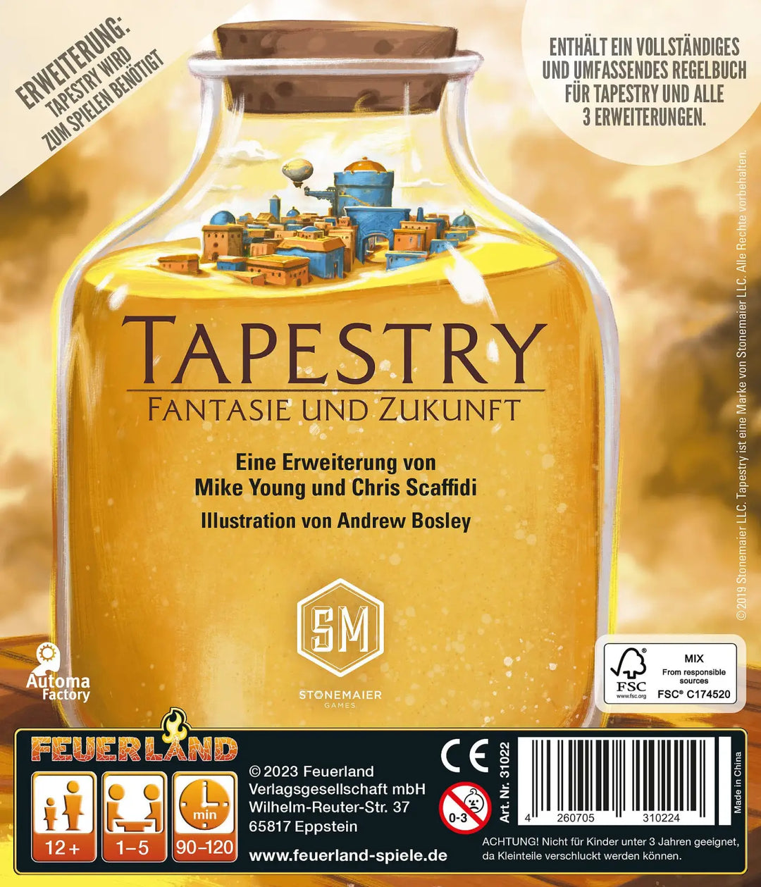 Tapestry: Fantasie und Zukunft (DE) - Feuerland Spiele - Board Games