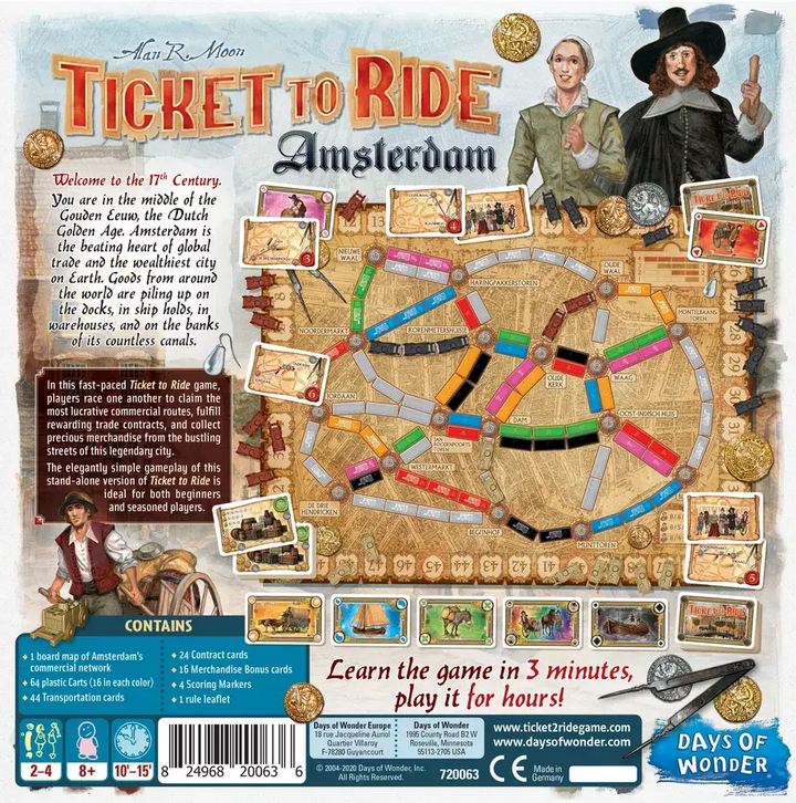 Ticket to Ride: Amsterdam (EN) - Days of Wonder - Board Games