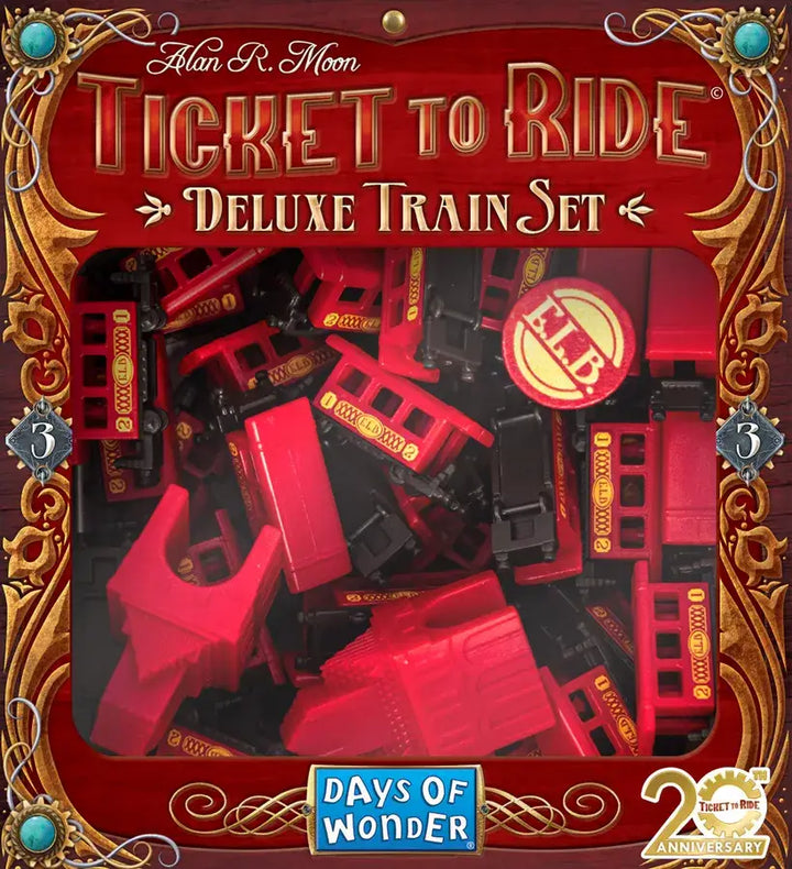 Ticket to Ride: Deluxe Train Set - Red Passenger Car - 20th Anniversary - Days of Wonder - Board Games