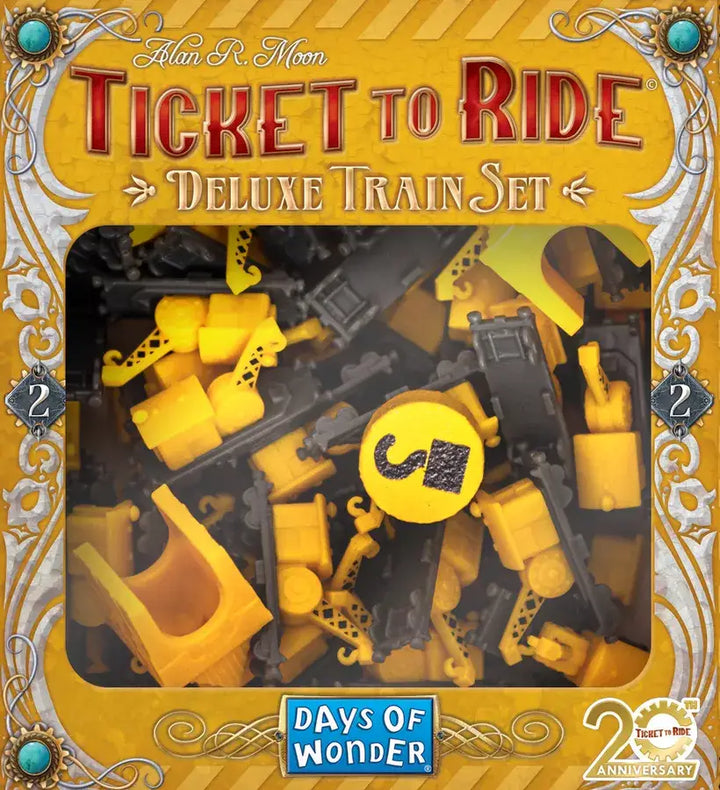 Ticket to Ride: Deluxe Train Set - Yellow Crane Train - 20th Anniversary - Days of Wonder - Board Games