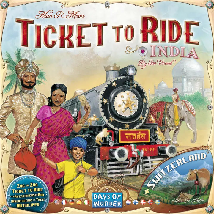 Ticket to Ride: Map Collection Volume 2 - India & Switzerland (EN/DE/FR) - Days of Wonder - Board Game