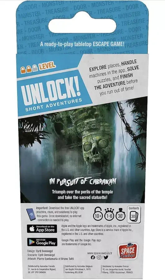 Unlock!: Short Adventures - In Pursuit of Cabrakan (EN) - Space Cowboys - Board Games