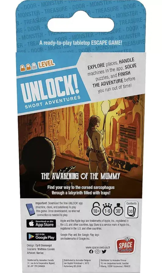 Unlock!: Short Adventures - The Awakening of the Mummy (EN) - Space Cowboys - Board Games