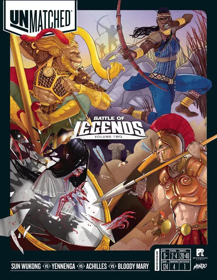 Unmatched: Battle of Legends Vol. 2 - Achilles. Yennenga. Sun Wukong. Bloody Mary (EN) - Iello - Board Games