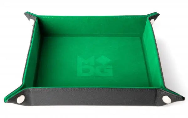 Velvet Dice Tray with Leather Backing: Green - FanRoll - Accessories