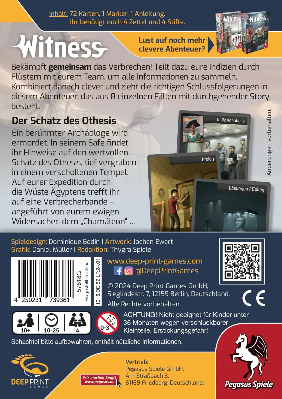 Witness: Der Schatz des Othesis (DE) - Deep Print Games - Board Games