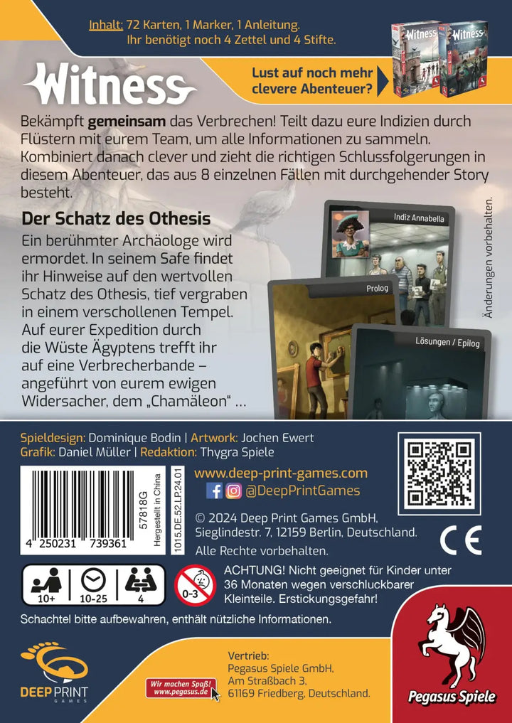 Witness: Der Schatz des Othesis (DE) - Deep Print Games - Board Games